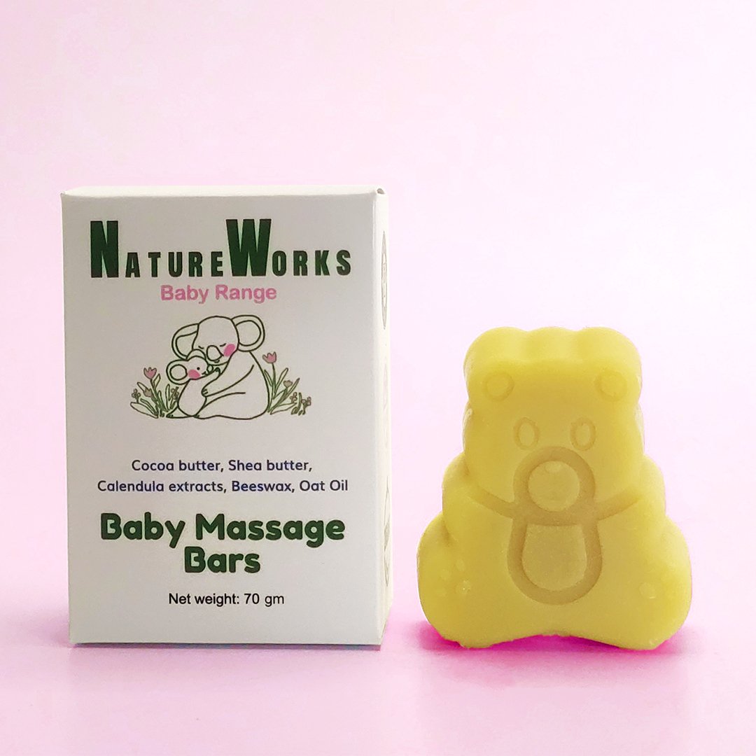 Solid Baby Massage - All natural & Organic - 75gr - Natureworks.store -